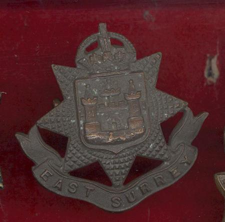 East Surrey Regt. Officer's OSD cap badge