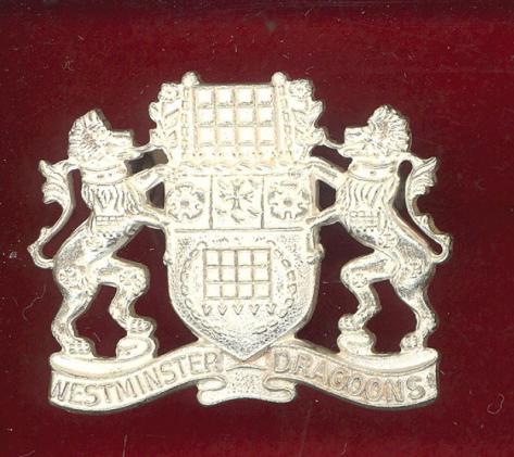 Westminster Dragoons Officer's cap badge