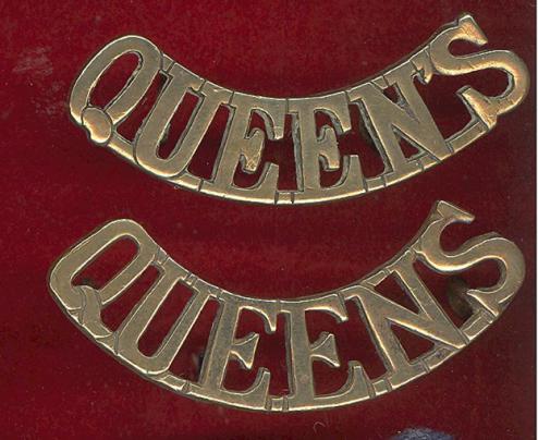 Queen's Royal West Surrey Regt. shoulder titles