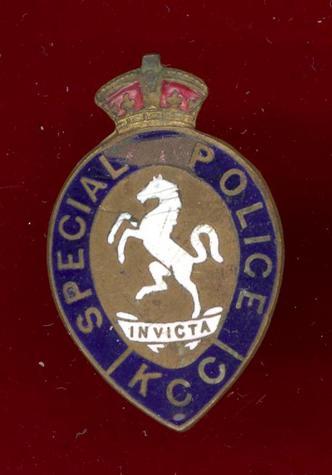 Kent County Constabulary Special Police mufti lapel badge 