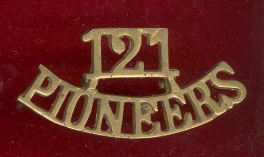 Indian Army 121st Pioneers WW1 shoulder title 