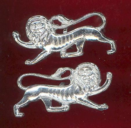 King's Own Royal Border Regiment staybright collar badges