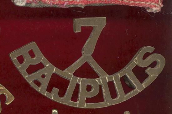 Indian Army 7th Rajputs Regiment WW1 shoulder title