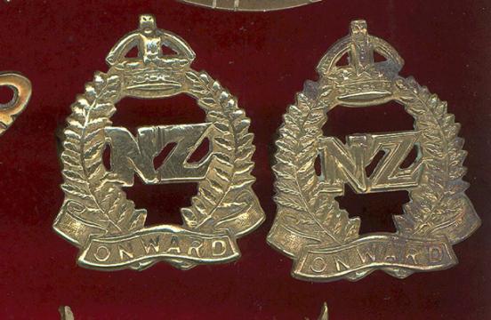 New Zealand Expeditionary Force's collar badges