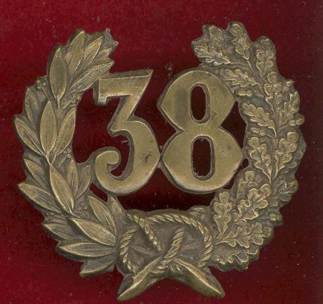 38th Regiment of Foot Victorian glengarry badge