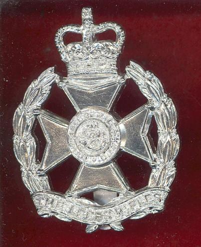  P.W.O.Regiment of Yorkshire  (The Leeds Rifles) staybright cap badge