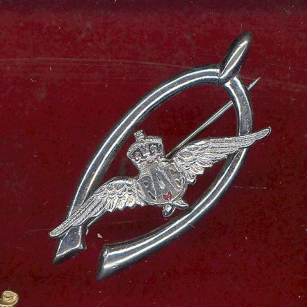 Royal Air Force King's Crown sweetheart brooch