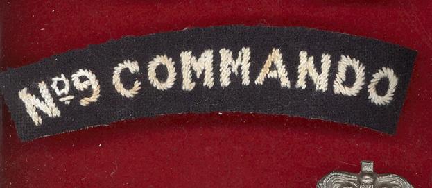 No9 COMMANDO WW2 cloth shoulder title