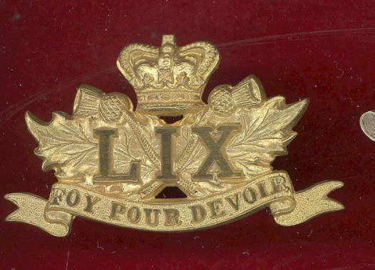 Canadian 59th Stormont & Glengarry Regt. Victorian glengarry badge