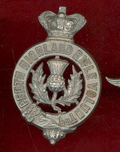 Scottish Perth Highland Rifle Volunteers Victorian glengarry badge