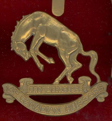 14th Canadian Hussars WW2 OR's cap badge 