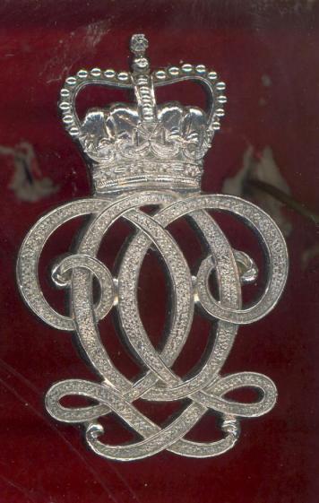 Queen's Own Hussars NCO's hallmarked silver arm badge