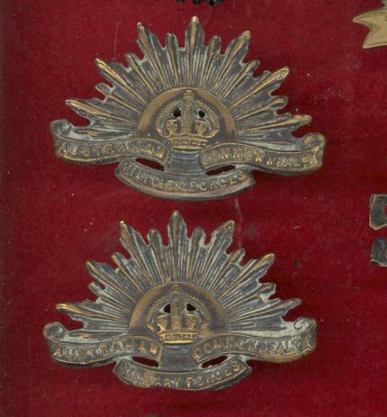 Australian Commonwealth Military Force's collar badges