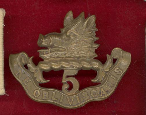 Canadian Militia 5th Bn. Royal Scots of Canada Victorian glengarry badge 