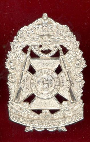 South African Witwatersrand Rifles Officers cap badge 