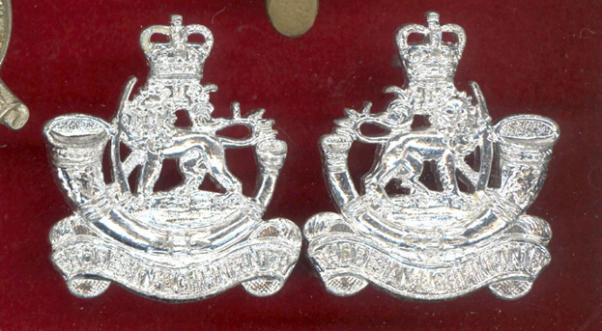 Rhodesian Light Infantry Staybright collar badges 