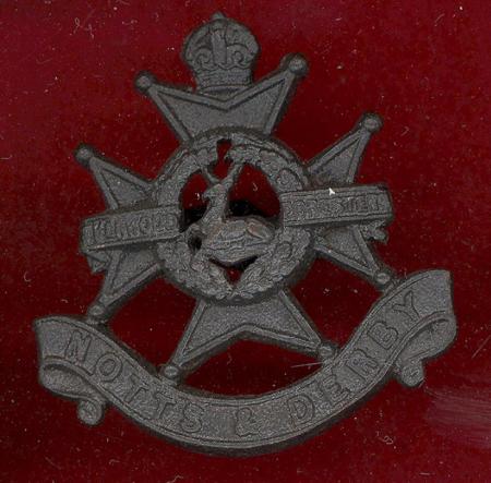 The Sherwood Foresters Notts & Derby Regt. WW1 Officer's OSD cap badge 