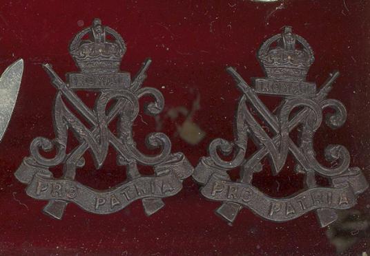 South African Royal Natal Carbineers Officer's OSd collar badges