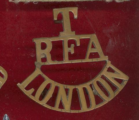 T / RFA / LONDON WW1 shoulder title