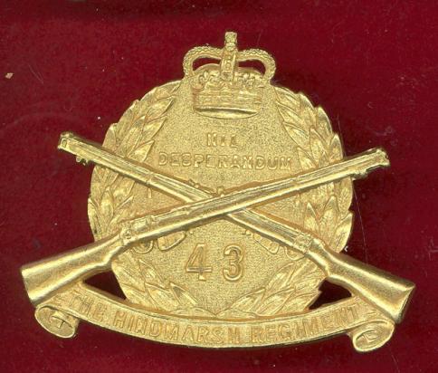 Australian 43rd Hindmarsh Regiment slouch hat badge