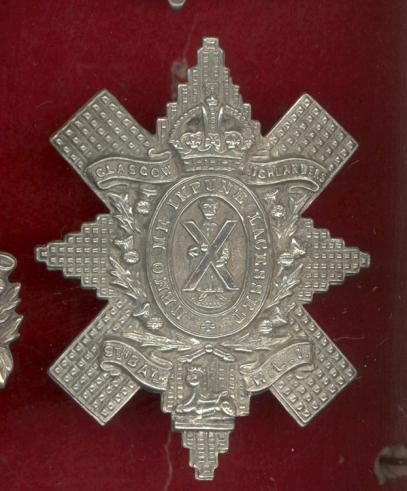 Scottish Glasgow Highlanders 9th Bn.HLI WW1 glengarry badge