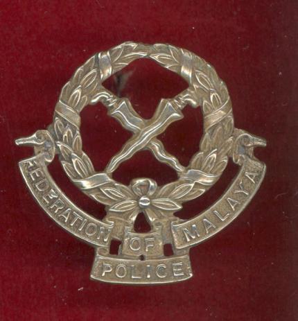 Malayian Federation of Malaya Police cap badge