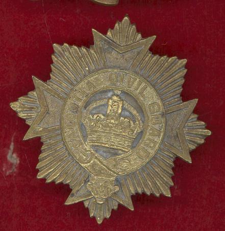 Indian Army / Police Calcutta Civil Guard head-dress badge