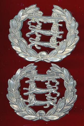 1st VB Leicestershire Regiment pre 1908 pair of collar badges