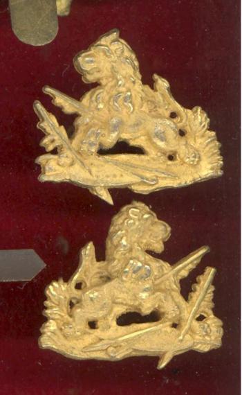 Rhodesia British South African Police collar badges