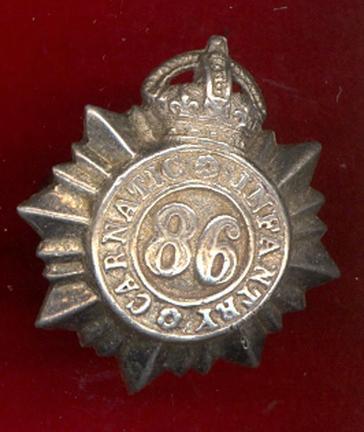 Indian Army 86th Carnatic Infantry cap badge 