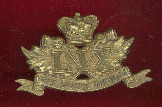 Canadian 59th Stormont & Glengarry Regt. Victorian glengarry badge