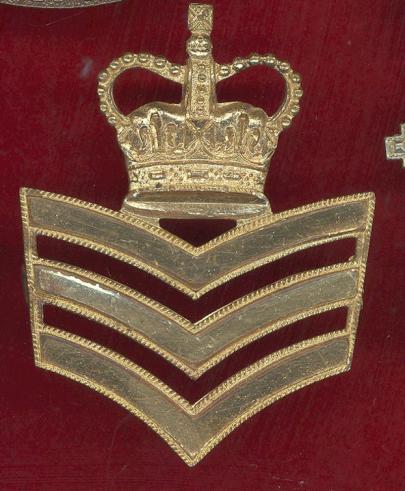 South African Rhodesian Army Staff Sergeant metal rank badge