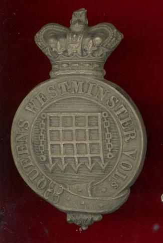 Queen's Westminster Rifle Volunteers Victorian O/R's glengarry badge 