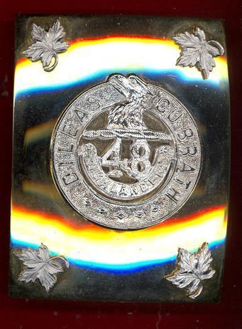 Canadian 48th Highlanders of Canada Officer's shoulder belt plate 