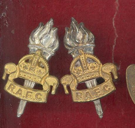 Royal Army Educational Corps Officer's collar badges