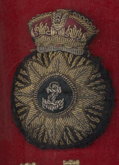 Royal Indian Marine Victorian Officer's bullion cap badge