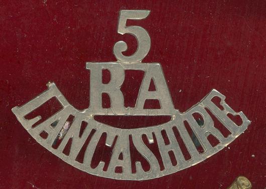 5 / RA / LANCASHIRE shoulder title