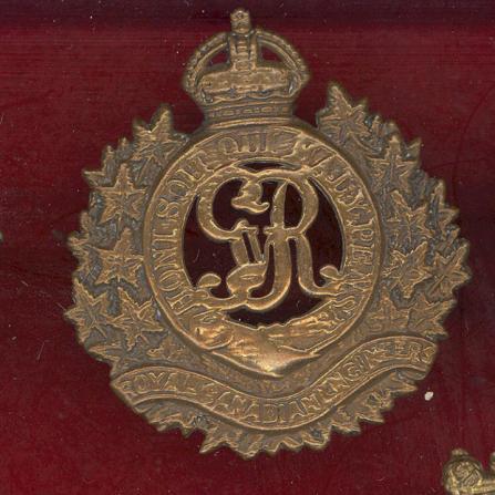 Royal Canadian Engineers GvR cap badge