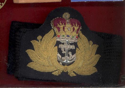 Royal Navy  Officer's cap badge & band