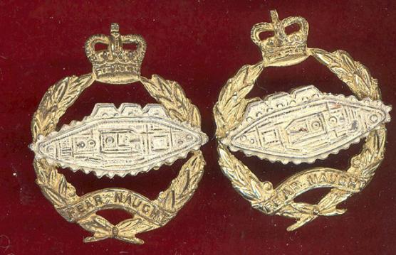 Royal Tank Regiment Officer's dress collar badges