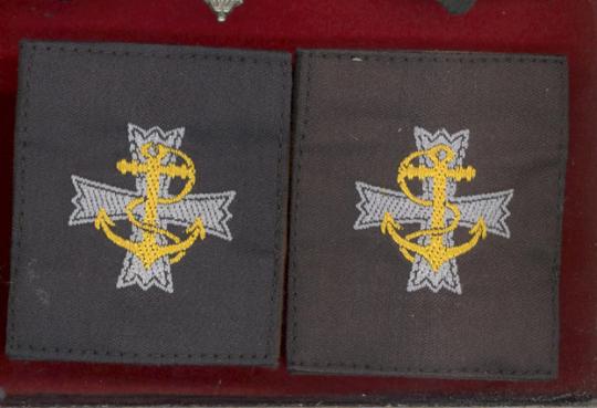 Royal Navy Chaplains cloth slip on shoulder badges