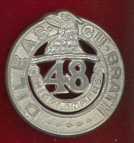 Canadian 48th Highlanders of Canada glengarry badge