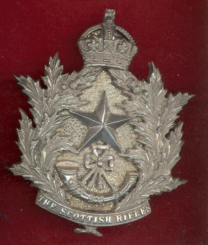 Scottish: The Cameronians (Scottish Rifles) Officer s pouch belt plate.