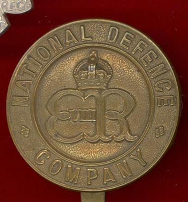 National Defence Corps Edward VIII cap badge 