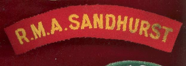 Royal Military Academy Sandhurst Sergeant Major's cloth shoulder title