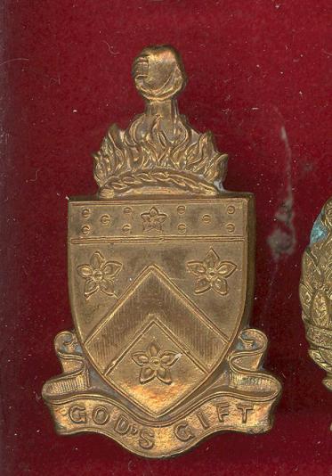 Alleyn's School, London  O.T.C. cap badge