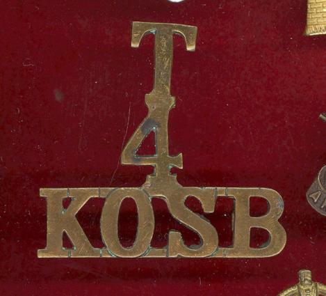 T / 4 / KOSB WW1 shoulder title