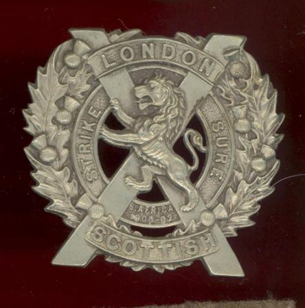 The London Scottish OR's glengarry badge