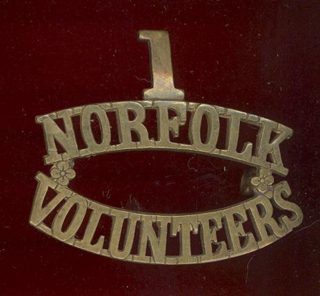 1 / NORFOLK / VOLUNTEER'S WW1 shoulder title