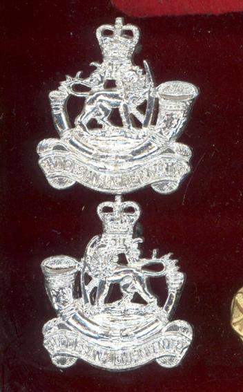 Rhodesian Light Infantry Staybright collar badges 